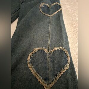 heart patch jeans